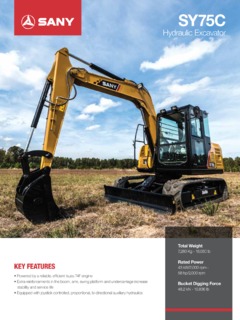 Sany SY75C Specifications