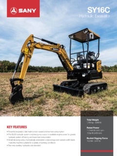 Sany SY16C Specifications