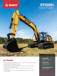 Sany SY500H Specifications