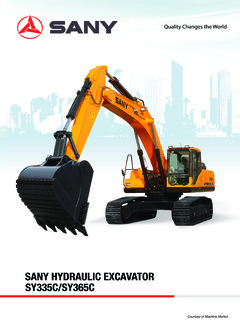 Sany SY335C Specifications