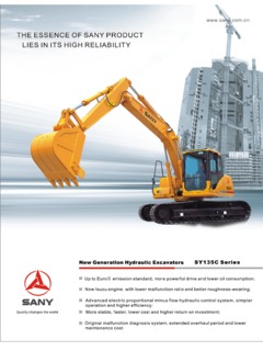 Sany SY135C Specifications