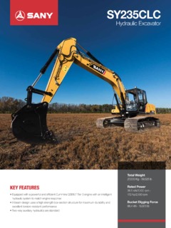 Sany SY235CLC Specifications