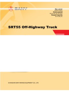 Sany SRT55 Specifications