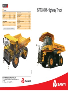 Sany SRT33 Specifications