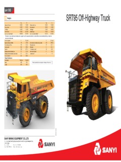 Sany SRT95 Specifications