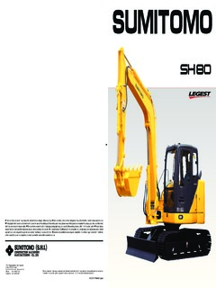 Sumitomo SH80-3B Specifications