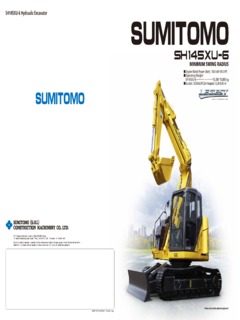 Sumitomo SH145XU-6 Specifications