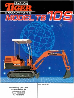 Takeuchi TB10S Specifications