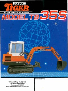 Takeuchi TB35S Specifications