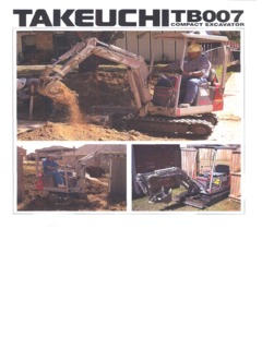 Takeuchi TB007 Specifications