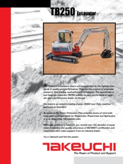 Takeuchi TB250 Specifications