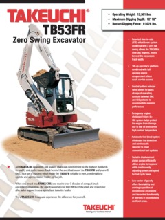 Takeuchi TB53FR Specifications