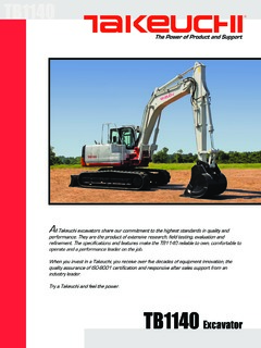 Takeuchi TB1140 Specifications