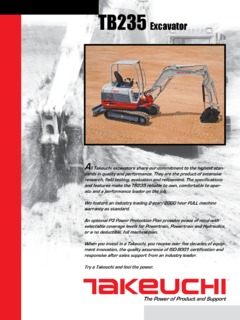 Takeuchi TB235 Specifications