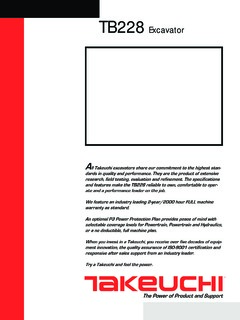 Takeuchi TB228 Specifications