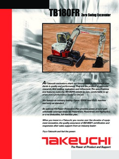 Takeuchi TB180FR Specifications