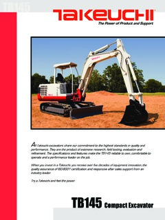 Takeuchi TB145 Specifications