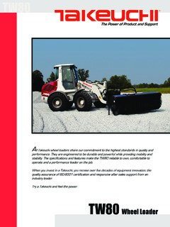 Takeuchi TW80 Specifications