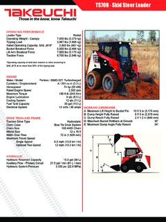 Takeuchi TS70R Specifications