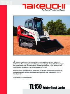 Takeuchi TL150 Specifications
