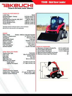 Takeuchi TS50R Specifications
