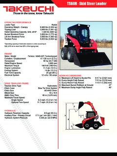 Takeuchi TS60R Specifications