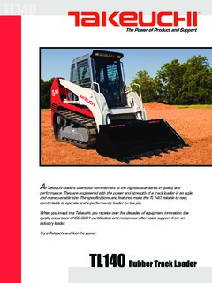 Takeuchi TL140 Specifications