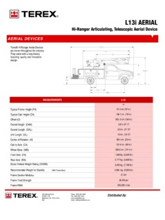 Terex L13i Specifications