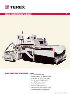 Terex CR362L Specifications