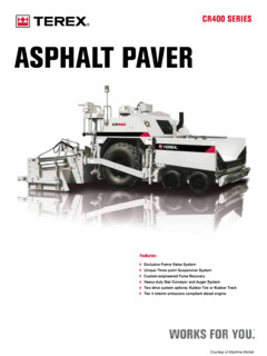 Terex CR462 Specifications