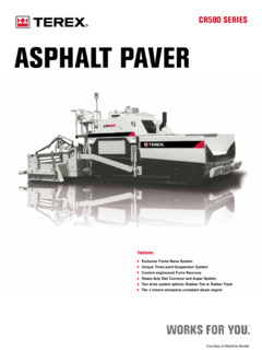 Terex CR562 Specifications