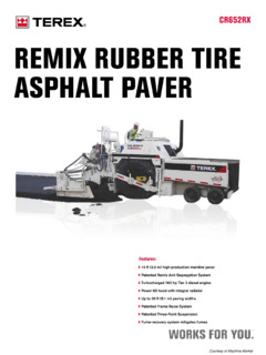 Terex CR652RX Specifications