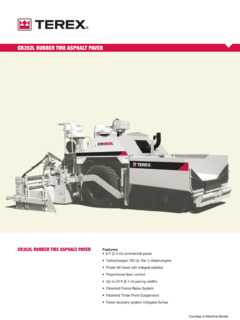 Terex CR352L Specifications