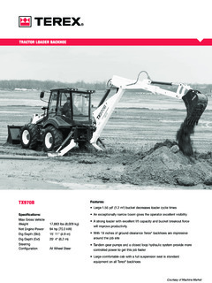 Terex TX970B Specifications