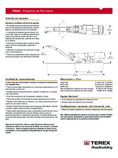 Terex PR600 Specifications
