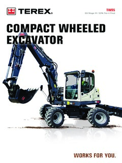 Terex TW95 Specifications