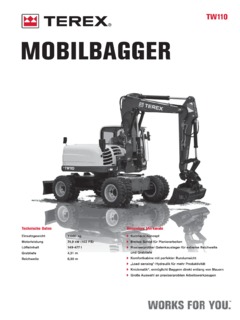 Terex TW110 Specifications