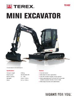 Terex TC40Z Specifications
