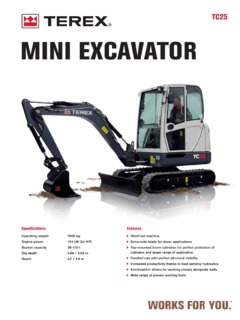Terex TC25 Specifications