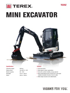 Terex TC25Z Specifications