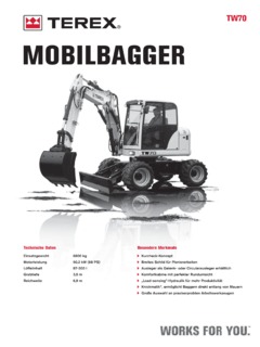 Liebherr TW70 Specifications