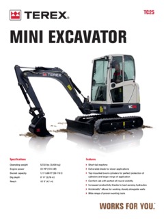 Terex TC25 Specifications