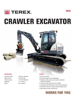 Terex TC75 Specifications