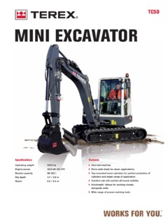 Terex TC50 Specifications