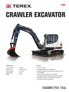 Terex TC85 Specifications