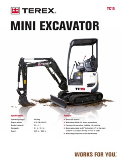 Terex TC15 Specifications
