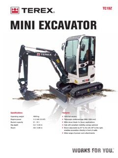 Terex TC19Z Specifications