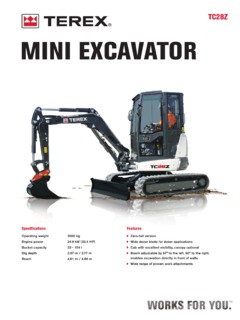 Terex TC28Z Specifications