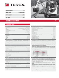 Terex TC25 Specifications