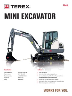 Terex TC48 Specifications